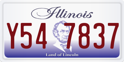 IL license plate Y547837