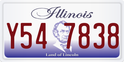 IL license plate Y547838