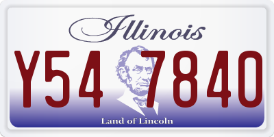 IL license plate Y547840