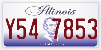 IL license plate Y547853