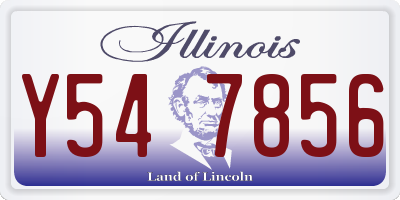 IL license plate Y547856