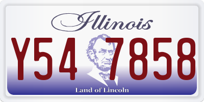 IL license plate Y547858