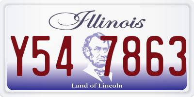 IL license plate Y547863