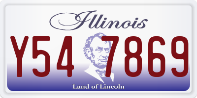 IL license plate Y547869
