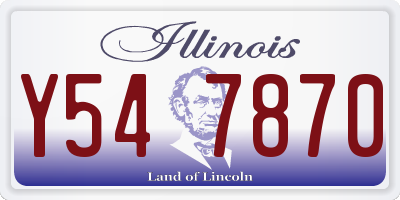 IL license plate Y547870