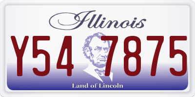 IL license plate Y547875