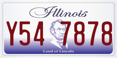 IL license plate Y547878