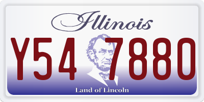 IL license plate Y547880