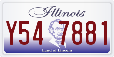IL license plate Y547881