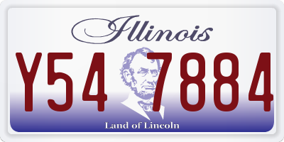 IL license plate Y547884