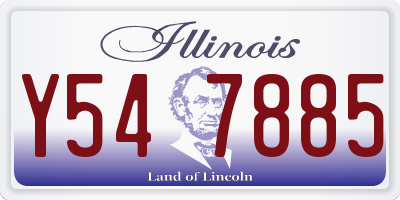 IL license plate Y547885