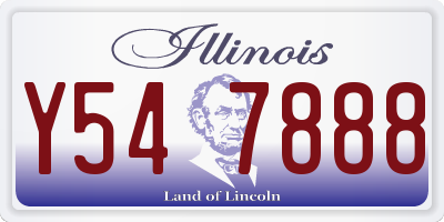 IL license plate Y547888