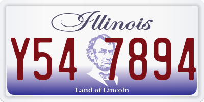IL license plate Y547894
