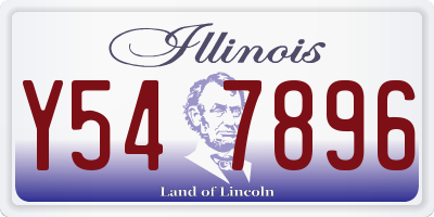 IL license plate Y547896