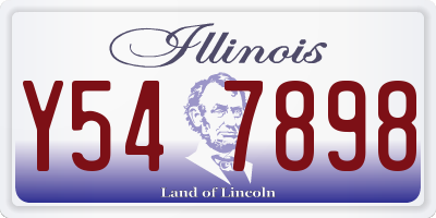 IL license plate Y547898