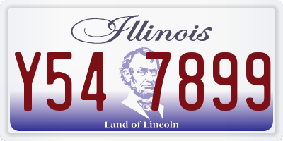 IL license plate Y547899