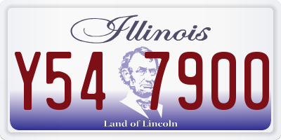 IL license plate Y547900