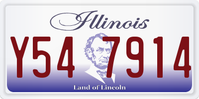 IL license plate Y547914