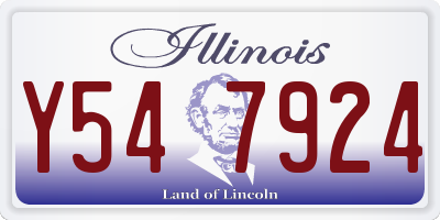 IL license plate Y547924