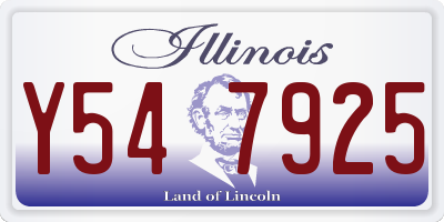 IL license plate Y547925