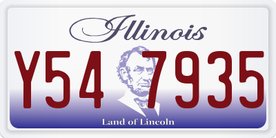 IL license plate Y547935