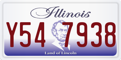 IL license plate Y547938