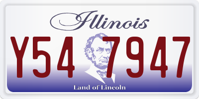 IL license plate Y547947