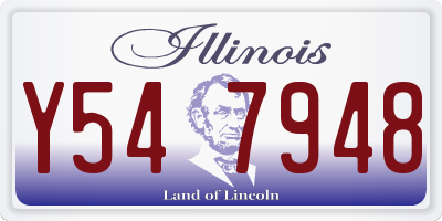 IL license plate Y547948