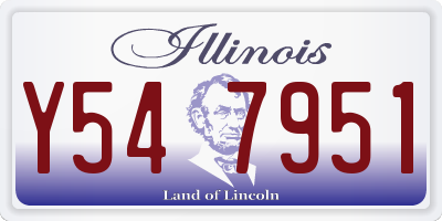 IL license plate Y547951