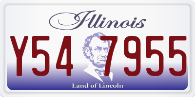 IL license plate Y547955
