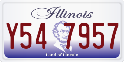 IL license plate Y547957