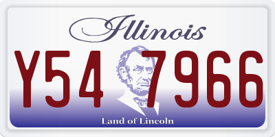 IL license plate Y547966