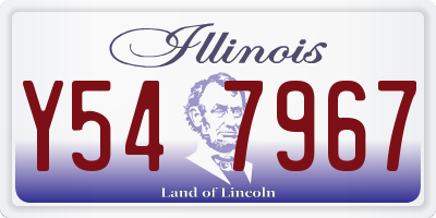 IL license plate Y547967