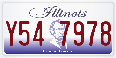 IL license plate Y547978