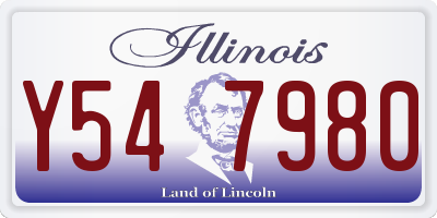 IL license plate Y547980