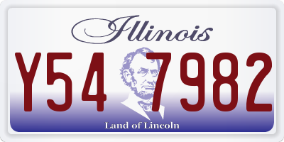 IL license plate Y547982