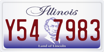 IL license plate Y547983