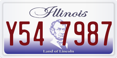 IL license plate Y547987