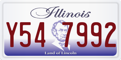 IL license plate Y547992