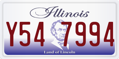 IL license plate Y547994