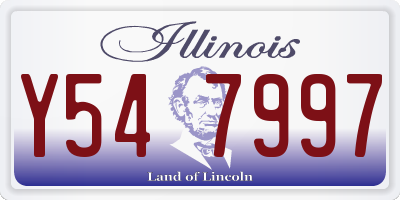 IL license plate Y547997