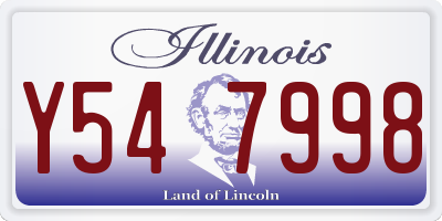 IL license plate Y547998