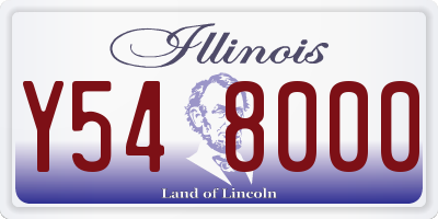 IL license plate Y548000
