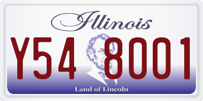 IL license plate Y548001