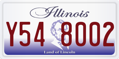 IL license plate Y548002