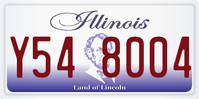 IL license plate Y548004