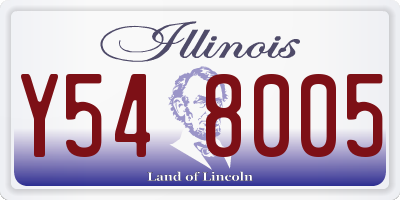 IL license plate Y548005