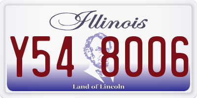 IL license plate Y548006