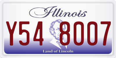 IL license plate Y548007