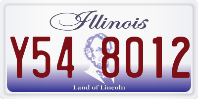 IL license plate Y548012